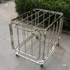 Carro de baloncesto Carro de bolas plegable móvil Carro de almacenamiento de pelotas para jardín de infantes Estante de pelotas escolar