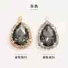 Rhinestone de Garras con Forma de Gota Individual para Amazon Transfronterizo, Base Dorada y Base Plateada Rhinestone de Garras Cosido a Mano, Bisel de Cristal Rhinestone de Vidrio DIY