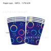 Nuevo Vajilla para Fiesta Neon Glow Suministros traje Fiesta de Cumpleaños Bandeja de Papel Vaso de Papel Decorativo Servilleta Ambiente Diseño