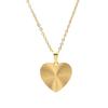 Collar de amor con explosiones transfronterizas y pliegues dorados no se decolora fácilmente colgante de corazón de melocotón collar al por mayor de fábrica más logo