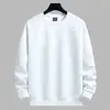 Sudadera con capucha de cuello redondo para hombre Otoño Invierno Nuevo Estilo Moderna Casual Holgada Color Sólido Talla Grande Versátil Sudadera con capucha de forro polar para hombre