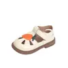 Nuevos Zapatos Primavera/Verano 2026 Cubierta de Dedo de Conejo Sandalias de Dibujos Animados Huecas para Niños Zapatos Pequeños de Cuero Zapatos de Princesa para Niñas