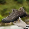 Zapatos de exterior para hombre, colección de otoño, piel genuina, transpirables, versátiles, impermeables, antideslizantes y duraderos, adecuados para senderismo, trekking, ocio y viajes
