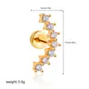 Brincos de Aço Inoxidável Banhados a Ouro 18K com Zircônia, Piercings de Nariz Mini, Piercings de Umbigo, Joias para Piercing, Modernos e Simples