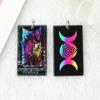 Venda quente transfronteiriça dupla face acrílico cor tarot 22 brincos colar chaveiro bolsa pingente