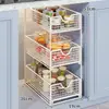 Estante de Almacenamiento Extraíble para Gabinete de Cocina, Capa Interior, Fregadero, Artefacto Multifuncional, Cesta Extraíble para Almacenamiento, Estante de Almacenamiento para Condimentos