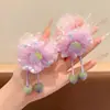 Laços de Cabelo de Malha com Flor Personalizados de Fábrica Laços de Cabelo para Meninas Pequenas para Rabos de Cavalo Laços de Cabelo para Coques de Meninas Acessórios de Cabelo