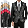 Ventas directas de fábrica transfronterizas vestido formal empalme traje brillante traje occidental club nocturno hombres anfitrión MC estudio fotográfico chaqueta hombres