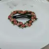 Rosa Veraniego Corazón Rosa Estrella de Cinco Puntas Gota de Agua Flor Flequillo Despeinado Pasador Dulce Lado Flequillo Lateral Accesorios para el Cabello Regalo