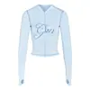 Iamgia*G conjunto de chaqueta corta con capucha de estampado de letras regular en hombros, estampado de leopardo, corte ajustado, elástico, con cremallera, y pantalón largo