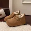 Zapatos de algodón para mujer de alta gama, estilo Birkenstock y cómodos, nueva colección de invierno 2026, con un diseño único, estilo versátil y forro cálido y mullido