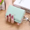 Carteira de celebridade da internet feminina estudante do ensino médio estilo coreano curta pequena carteira moda Mini Carteira de moedas tripla dobrável porta-cartões de uso duplo feminina