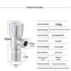 Válvula Angular de Aço Inoxidável 304 Aquecedor de Água Válvula Triângulo Totalmente de Cobre Válvula de Parada de Água Uma Entrada Duas Saídas Válvula de Oito Caracteres Válvula Angular de Alto Fluxo