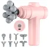Pistola de fascia mini multi-cabezal para el hogar transfronteriza, masajeador para ejercicio muscular, pistola de fascia profesional para relajación del cuello, multifuncional para hombres y mujeres