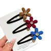 Horquilla Hueca de Flor con Pedrería Estilo Coreano para Mujer 2025 Nuevo Modelo Pinza Lateral de Flequillo de Gama Alta Accesorio para el Cabello