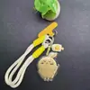Nuevo Modelo Oro Puro 999 Chiikawa Usagi Chiikawa Cadena para Teléfono Llavero Colgante para Bolso Cordón