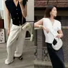 Yuran 26 Colección Primavera/Verano Nueva Múltiples Formas de Usar Cuello de Seda de Doble Curva de Alto Giro Chaleco de Punto Suave Transpirable