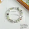 Esencial de moda de verano: Pulsera versátil de jade con tapa de leche de uva verde transparente para mujer, una pulsera fresca y sencilla, un regalo para una mejor amiga
