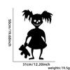 Dibujo Animado Diablo Halloween Divertido Adhesivo para Puerta Adhesivo para Ventana Utilería para Arreglo de Ambiente de Fiesta Sombrero de Bruja Letra Fieltro Adhesivo de Pared