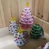 Árbol de Navidad de cerámica pintada con suelo Baiyun y batería, con luces multicolores, decoraciones navideñas, decoraciones festivas