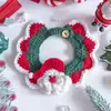 Cachecol de Natal para Gato, Chapéu Fofo de Tricô, Coleira, Acessórios de Tricô, Decoração de Natal para Pet, Bandana