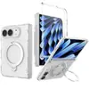 Carcasa y película integradas para funda de teléfono iPhone Duo con soporte giratorio de 360 grados en la parte inferior para teléfono plegable Apple