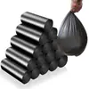 Bolsa de Basura Boca Plana Engrosada Tipo Punto de Ruptura Desechable de Mano Bolsa de Basura para Almacenamiento en Cocina del Hogar Dormitorio Secuencia Negra