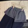 Pantalones de Niña con Falda Falsa, Nuevo Estilo Primavera 2025, Pantalones Casuales de Dos Piezas, Algodón Puro para Niñas