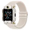 Adecuado para correa de reloj de nailon Little Genius Q2A/Z6Pro, estilo de bucle tejido con hebilla magnética correa de reloj Little Genius