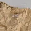 Anillo de Plata de Ley S925 con Diseño Calado y Lazo Retorcido para Mujer, Simple, Dulce, Femenino, de Alta Gama, Abierto