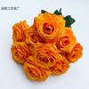 Buquê de Rosas Estilo Europeu com 9 Peças, Rosas Gelo Neve e Flores Artificiais com Diamantes para Decoração de Casa, Arranjos de Casamento e Buquês de Flores Artificiais