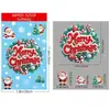 Decoraciones navideñas: hombre de jengibre, muñeco de nieve, copos de nieve, pegatinas de cristal, decoraciones para fiesta de Navidad, calcomanías electrostáticas de Santa Claus.