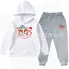 Conjunto de Sudadera de Forro Polar Otoño e Invierno 2025 para Niños y Niñas Conjunto de Dos Piezas de Sudadera Ropa Infantil Sudadera de Manga Larga y Pantalones Deportivos para Niños Pequeños