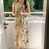 Camisón holgado de algodón y seda con estampado para mujer, ropa de casa, informal, sexy, vestido largo, falda, pijama, nuevo estilo de primavera