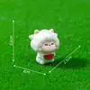 Miniatura de paisaje, figura linda y tímida de ovejita, decoración DIY para paisajismo de jardín, accesorio colgante, adorno pequeño