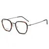Linde Mismo Estilo 5806 Armazón de Titanio Puro Moda Artística Acetato Armazón de Gafas Retro Negocios Viajero Gafas para Hombres