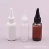 Botella transparente de 35 ml con tapón de punta, botella de tapón de punta para arte con arena, botella de tapón de punta para aceites esenciales, botella de tapón de punta para aceites, botella de tapón de punta para agua
