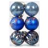 Amazon Transfronteiriça Nova Bola de Natal 6cm Formato Especial Pintada Plástico Galvanizado Conjunto de Bolas Caixa de PVC Decoração