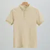 Fábrica de Origen Comercio Exterior Verano Manga Corta Hombre Cuello Solapa Camisa POLO Británico Guapo Todo Fósforo Casual Camiseta Top Ajustado