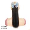 Peruca infantil rabo de cavalo curto laço acessórios de cabelo infantil cabelo liso rabo de cavalo alto grampo tipo de fibra química peruca peça de cabelo