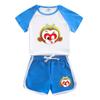 Sun wukong roupas infantis de manga curta terno de verão das crianças roupas de verão meninas novos meninos shorts moda casual de duas peças conjunto de duas peças atacado