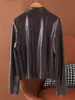 Nueva Chaqueta de Cuero Modelo 26 Otoño Nuevo Retro Clásico Americano Cordero Curtido Vegetal Fresca y Elegante Estilo Perezoso Abrigo de Moda