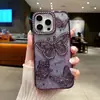 Capa de Celular Borboleta com Diamantes Pontilhados Tridimensionais Adequada para Apple 16Promax Tendência 15 Estilo Menina 14/13 Buraco Grande Capa Macia