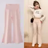 Pantalones para Niñas Primavera y Otoño 2025 Nuevos Pantalones de Yoga para Niños Pantalones de Tiburón Acampanados para Niñas Mayores Pantalones de Campana Negros para Niños Pequeños