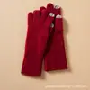 Guantes Sin Dedos 100% Cachemir Puro para Mujer, Modelo Otoño e Invierno 2026, Compatibles con Pantalla Táctil, Cálidos, Resistentes al Frío, Versátiles Guantes de Punto, Diseño Sencillo