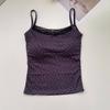 Verano Encaje Puro Lujuria Sling para Sexys con Almohadillas para el Busto y Capa Interior, Chaleco Floral Corto Ajustado, Ropa Exterior Delgada