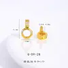 Accesorios DIY de Oro Arena de Larga Duración de Color Fuerte con Colgante de Broche Universal Tachonado de Diamantes, Calabaza, Separador de Flor de Cuatro Hojas, Pulsera y Colgante para Joyería