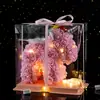Regalo de Navidad San Valentín Mini Rosa Unicornio 25cm Trompeta Creativo Simulación Flor Eterna Unicornio