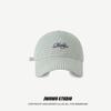 Gorra de Béisbol con Letras de Marca de Moda de Corea del Sur para Mujer Primavera y Verano Parte Superior Suave Moda Versátil Gorra de Visera Ancha a Cuadros Cara de Moda