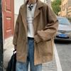 Abrigo de lana para hombre, abrigo de lana estilo coreano para hombre, abrigo holgado cortavientos de otoño e invierno.